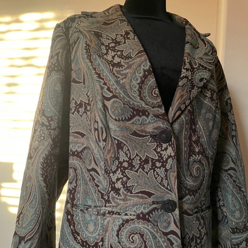 Vintage George Paisley Tapestry Blazer Jacket